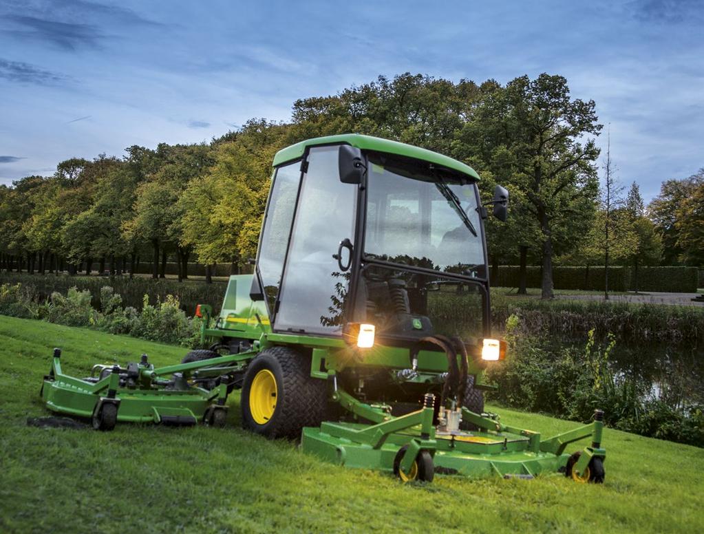 18 Wide-Area Rotary Mowers Experience the new John Deere comfort With ample traction and a powerful 4-cylinder engine, our 1505* and 1515* Series II comfort rotary mowers make light work of long,