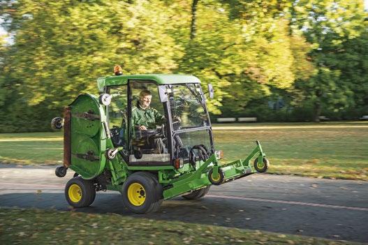 19 Wide-Area Rotary Mower 1505 / 1515 On-road comfort The front deck suspension (gas pressure accumulator) activates automatically during road use.
