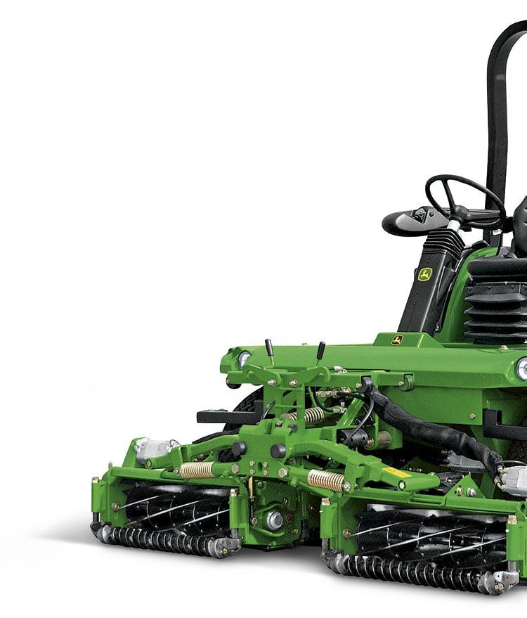 26 Wide-Area Reel Mower Features Exceptional traction The 35.3 kw (49 hp) liquid-cooled 4-cylinder diesel engine with direct fuel injection performs whatever the weather.