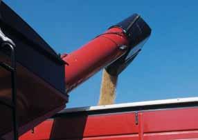 The model 1282 s turbo-charged unloading auger features a fully recessed 22 -diameter lower auger that feeds a 20 -diameter upper auger for unloading speeds up to 625 bushels per minute.