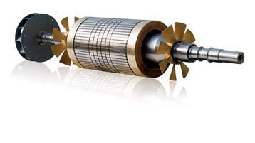 heavy use. The stator The stator core is welded and machined to form a compact unit.