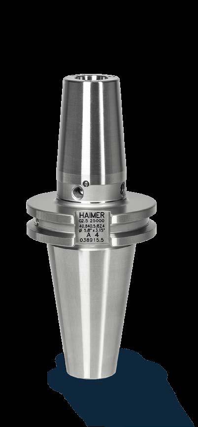 HAIMER SHRINK FIT TECHNOLOGY Features Benefits 360 Clamping, Multiple planes Precision bore, no wear components No mechanical moving parts Induction shrink technology Tapered Design, AT3 Taper No