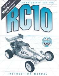 Front cover of the 1992 RC10 Championship Edition (C.E.) manual.