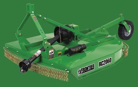 Frontier rotary cutters feature a large gearbox for durability, backed with a two-year limited warranty (one-year