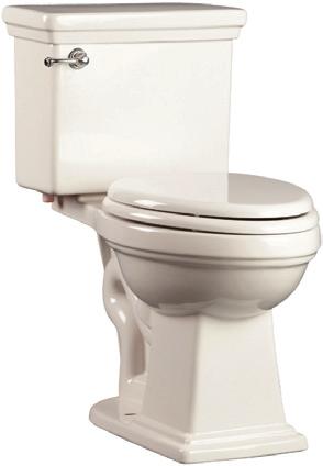 28 gpf HET, High efficiency toilet EPA WaterSense certified Uses 20% less water than standard low-consumption toilets ADA-compliant 16-3/4" high bowl Comes with MIRTSSC200 easy-close seat and cover