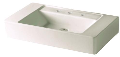 pg. 21 sensible sophistication SMALL SQUARE LAVATORY Dimensions: 23-5/8" x 18-11/16" MIR24191AWH - single-hole lavatory (white) MIR24198AWH - 8 centers lavatory (white) Less overflow Drilled for