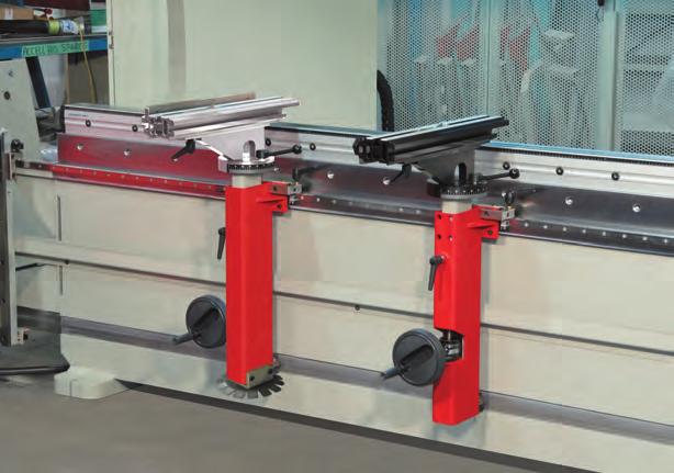 These support arms are mounted on a liner rail for smooth and accurate positing
