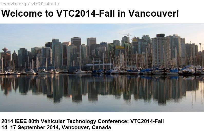 A Brief Announcement 2014 IEEE - VTC in Vancouver