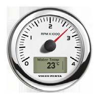 Tachometer The tachometer with info display gives continuous readings of rpm and engine hours,