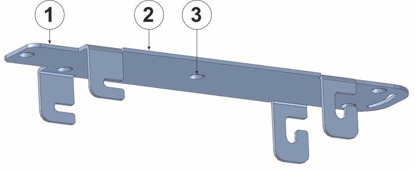Figure 6: Vertical Mount Bracket Table 3: Vertical Mount Bracket Features # Feature Function 1 Bracket Extension Position against the side