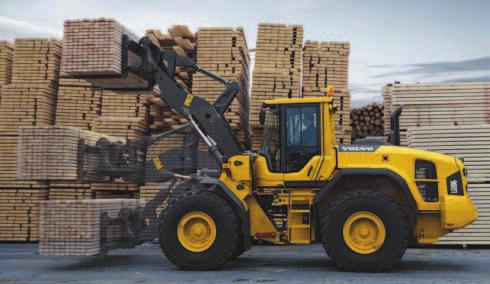 such as log handling. Parallel lift Parallel lift enables you to get closer to the materials and raise them quickly, with smooth, horizontal stability.