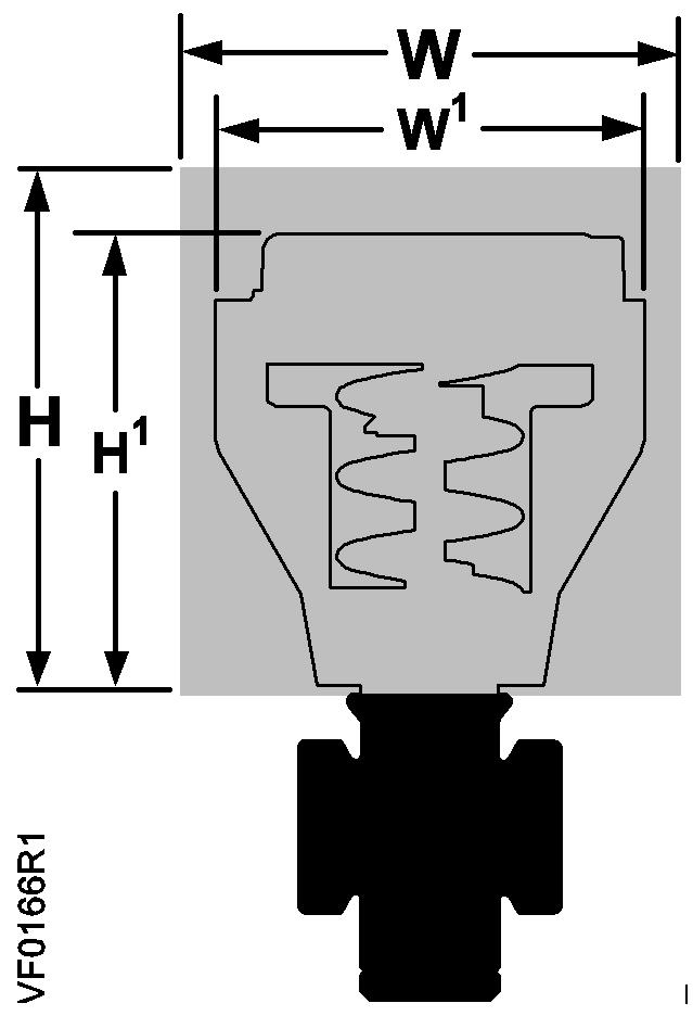 Dimensions The letters in Figure 4 refer to actuator and service envelope dimensions in Table 6. See Table 7 for valve body dimensions. Figure 4. Dimensions Table 6.