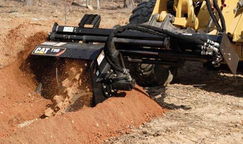 DIRECT DRIVE Direct drive system features a variable speed, bidirectional, gerotor style motor that delivers optimal chain speed, chain pull and torque for trenching in a broad range of soils.