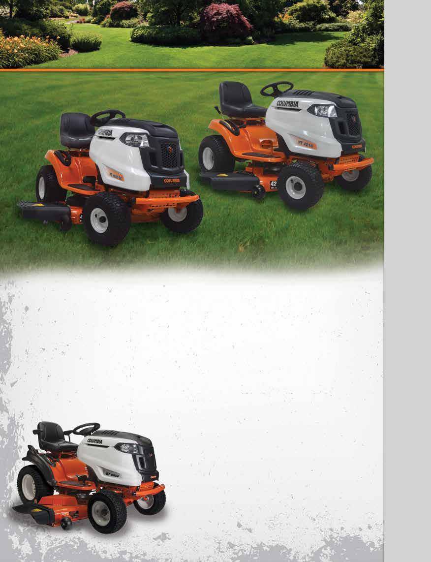 YARD TRACTORS Ideal for maintaining properties up to 4 acres.