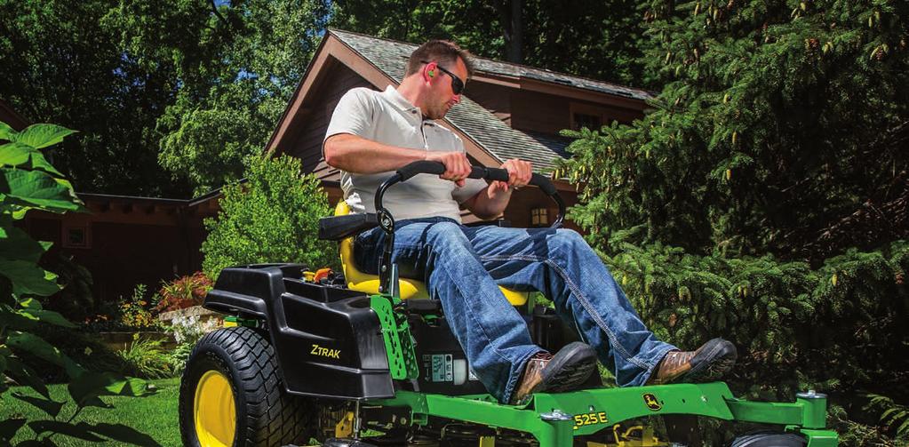 BUMPER-TO-BUMPER 2-YEAR/120-HOUR WARRANTY * * Z500 E SERIES AT A GLANCE Z525E Mower deck lift. Lower or lift your deck with ease. 38 cm (15 in.