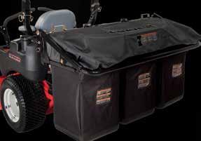 Choose from a three-bucket, twelve-bushel capacity or two-bucket, eight-bushel capacity which include: blower, bag frame, tube and weight kit.