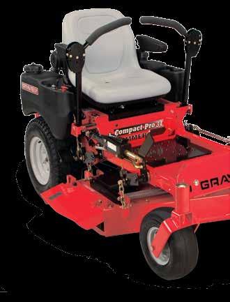 operators of all sizes 7.3 gal. fuel capacity with dual tanks 9 mph forward speed and 4.