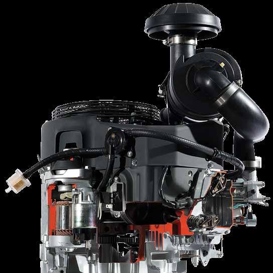 for maximum power per stroke OVERHEAD V-VALVE TECHNOLOGY Advanced valve design packs high performance into less space PRESSURIZED LUBRICATION Pushes oil into every