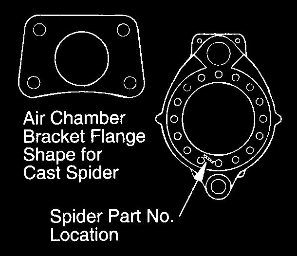 brake width Cast Spider Single Anchor Pin ES-165-XD X = 5, 6,