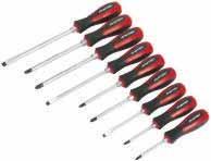 9pc Hammer-Thru Screwdriver Set Contents: Pin Punches; 3, 4, 5, 6, 8mm, Chisels; 12, 16, 19, 22, 24mm, Centre Punch; 4mm.