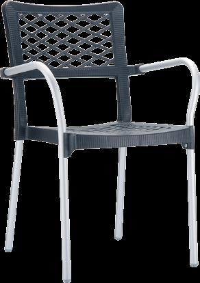 Stacking chair with   Teak