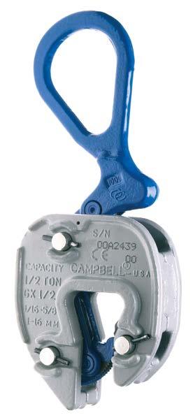 lifting clamps GX Clamps GX clamp is entirely drop forged and heat treated. Can be used for both vertical and horizontal-to-vertical lifting. Exclusive feature is a patented wear indicator system.