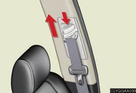 Topic Before Driving Seatbelts Adjusting shoulder belt height (front seats