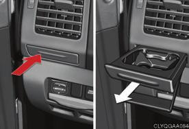 Topic 5 Driving Comfort Cup Holders Front (type A) To open, press in and release.