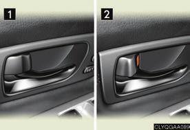 Topic 6 Opening and Closing Door Locks Locking the vehicle from inside Inside lock