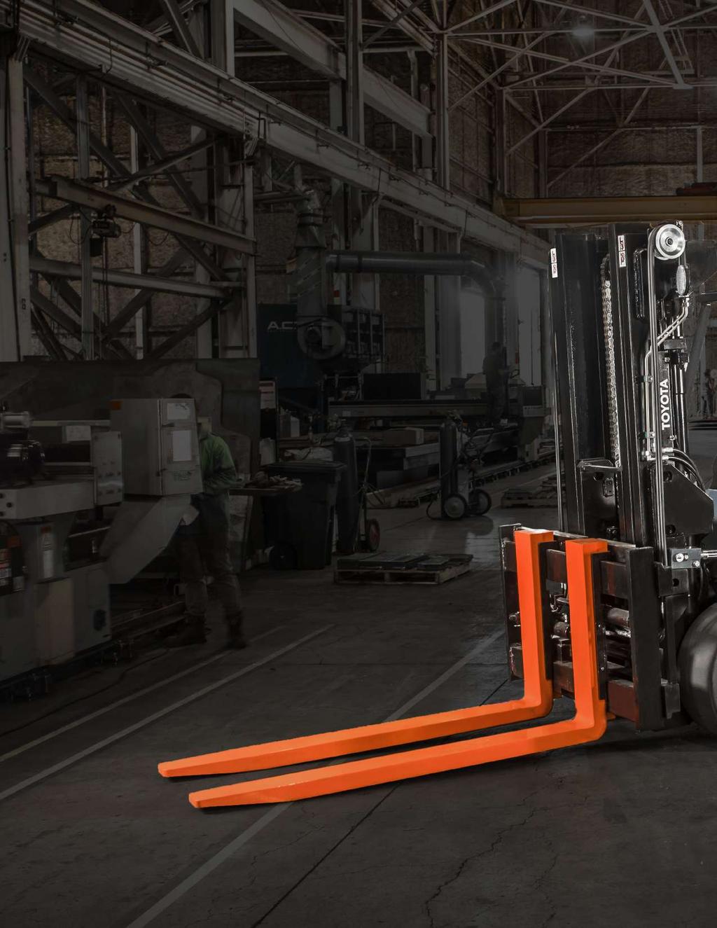 COMPACT POWERHOUSE Prepare to have your expectations blown away. Power, durability, and all the high standards of the Toyota Heavy Duty line of forklifts.