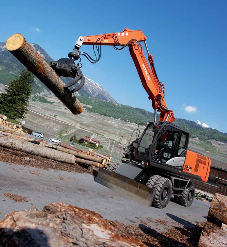ZAXIS 170W VERSATILITY Suitable for use on any construction project, the new ZAXIS 170W can be equipped with several different kinds of attachments to complete a variety of tasks.