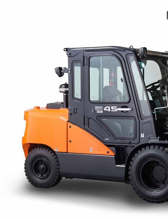 Doosan Industrial Vehicle 04 Features overview The 7-Series internal combustion forklifts provide great power, excellent performance, enhanced safety, driving comfort, outstanding serviceability and