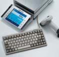 Commercial keyboards and barcode readers wireless ones too just plug in and start weighing.
