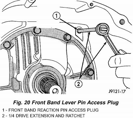 6 of 25 9/12/2013 9:07 PM 12. Remove front band lever pin access plug (Fig. 20).