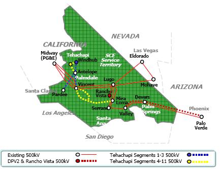 Tehachapi Renewable Transmission Project and Devers Palo Verde Lines Project includes a series of new and upgraded high-voltage electric transmission lines and substations To be constructed in 11