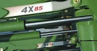 Technical specifications Front loader model 4X/75 4X/80 4x/85 5X/85 5X/90 Range 300 V cont. lift capacity dan 1940 max.