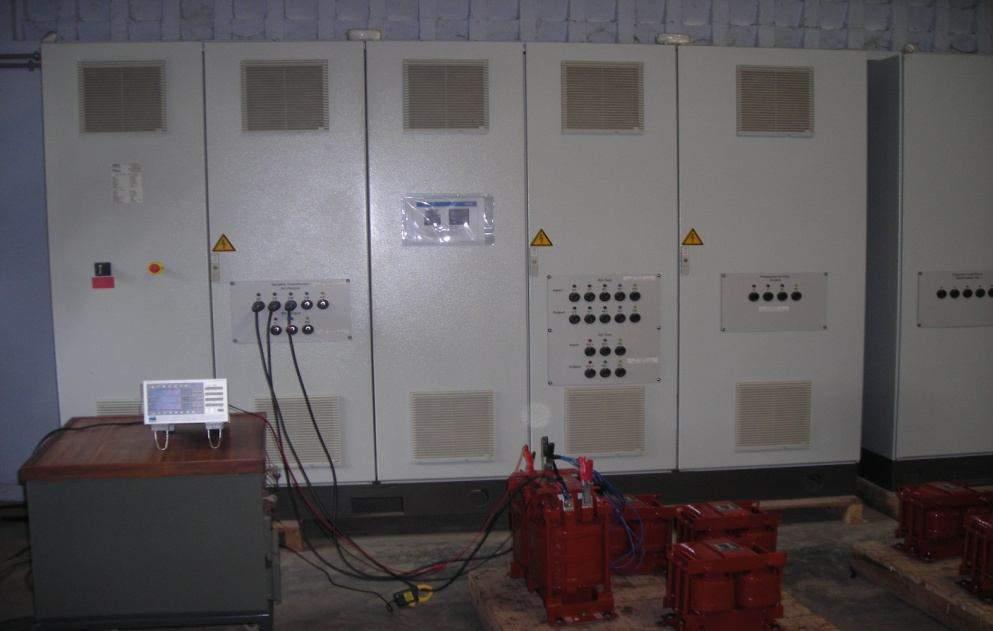 Sr. No. THREE PHASE AC/DC TESTING BENCH (Made in Germany) TYPE :- REOLAB 300/86.7KVA / 80.