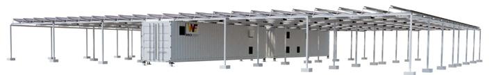 68kWp A 40 container has been used to design the RPU17, allowing for a nominal capacity of 17.28kWp, a maximum PV Energy generation of 76kWh/day, a 24/7 baseload of 2.