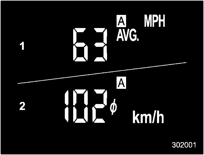 If the display is giving a reading other than the journey time, the display switches to the journey time, flashes for 5 seconds, and returns to its original reading each time a complete hour has