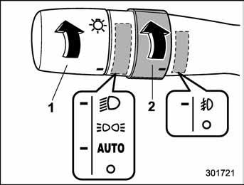 3-68 Instruments and controls Headlight beam leveler (if equipped) & Automatic headlight beam leveler (models with HID headlights) The HID headlights generate more light than conventional halogen