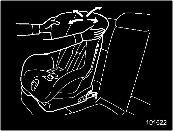 Seat, seatbelt and SRS airbags 1-33 firmly. For additional instructions, refer to Top tether anchorages F1-33. 7.