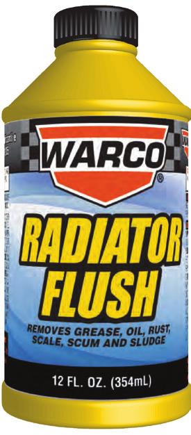 HIGH QUALITY ADDITIVES WARCO Radiator Flush is safe for all automotive cooling systems.