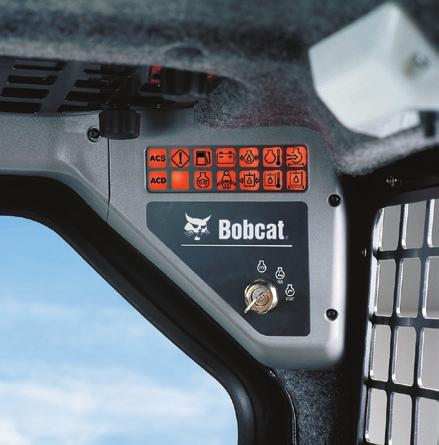 The rear-pivot seat bar accommodates larger operators and doubles as a secondary restraint and armrest. This provides comfortable support and more precise operation of controls.