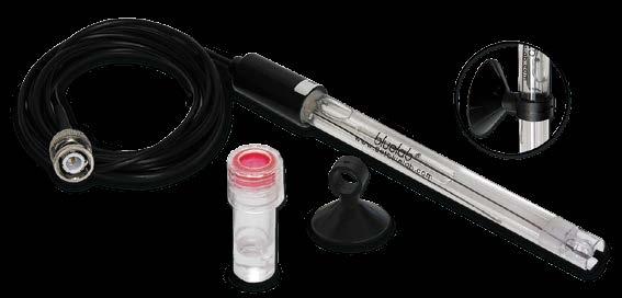Features Easy to clean Gel filled (non-refillable) Waterproof cable joint Quality BNC connection Double junction Probe holder included (keeps probe secure) meter /