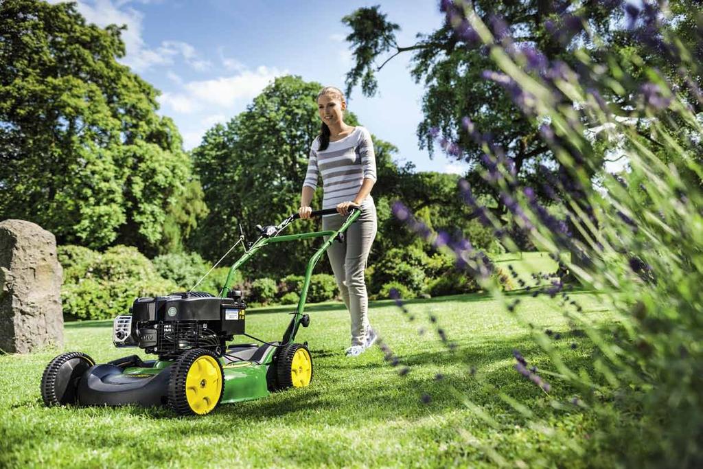 Walk-Behind Mowers Standard Series 15 Powerful engine Flexible cutting height adjustment Foldable handles for easy storage Deep-dome mulching deck Get Your Mowing Done Faster!