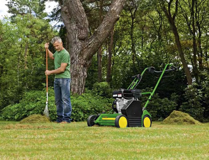 Scarifiers Select Series 27 Helps keep your lawn healthy Powerful engine Steel scarifier blades Optional bagger Lightweight Say Goodbye to Moss! It takes proper care to make and keep a lawn healthy.