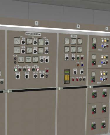 functional Main Switchboard Example screen from the W-Xpert X72. Later this year a virtual walk around the Engine Room, controlled by a trainee, will be introduced (with X92 simulator).