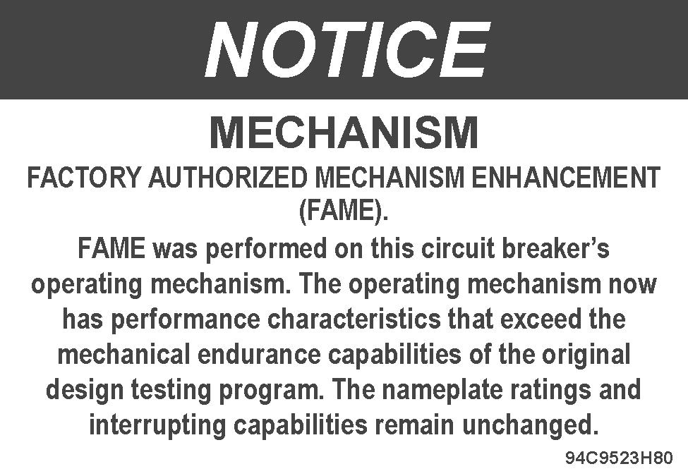 10-year or 10,000 operation scheduled maintenance intervals. When applied in usual service conditions as defined by IEEE C37.