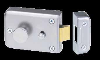 Lockwood Catalogue 509 Series Nightlatch Commercial grade nightlatch with inside snib designed for surface mounting on the inside of outward opening doors Inside snib may be used to hold back