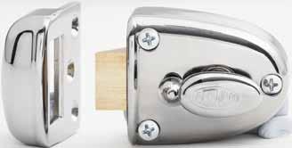 Lockwood Catalogue 200 Narrow Stile Streamlatch Application General purpose streamlatch designed to suit narrow stile doors Opened by key from outside and turnknob inside Inside snib may be used to